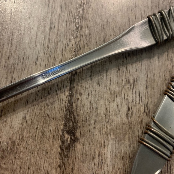 Ice cream spoons beaded with ice cream charm. Vintage style Soda shop set of 2 - Picture 2 of 4